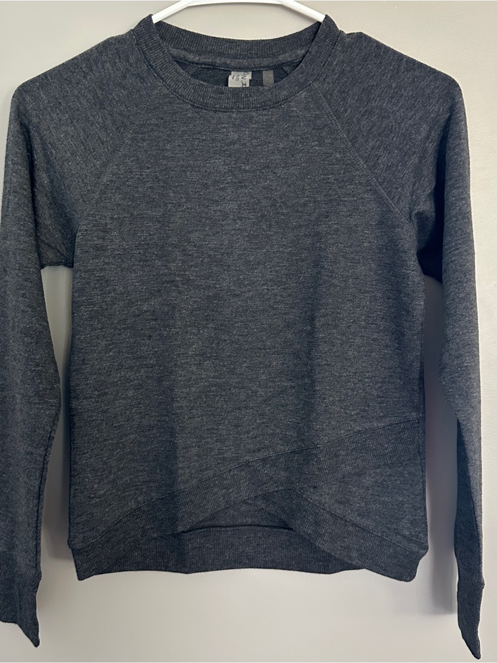 Danskin Girls Crew Neck French Terry Sweatshirt Gray Size Medium (10/12)